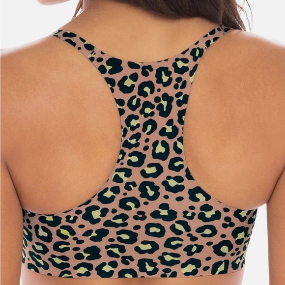 NOBO Brown and Green Leopard Print Racerback Bralette - Picture 6 of 6